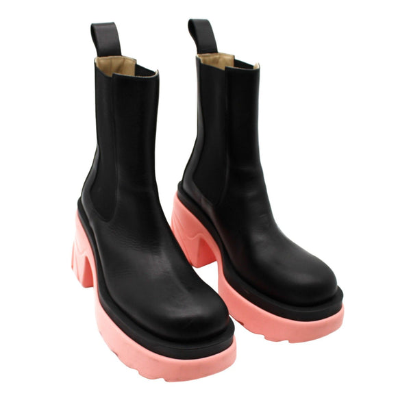 Wardrobe 02 Flash Contrast-Sole Tire Ankle Boots