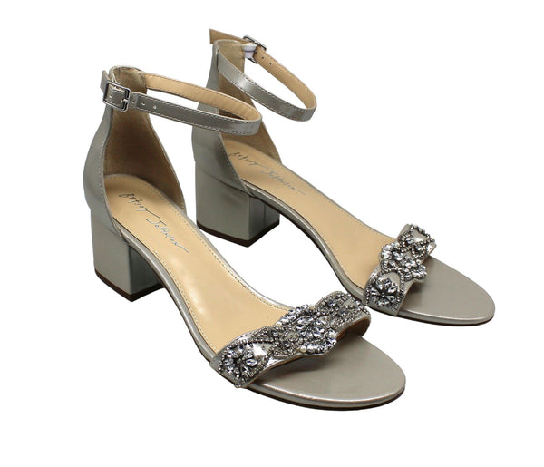 Blue by Betsey Johnson Mel (Silver Satin 1) High Heels Sandals