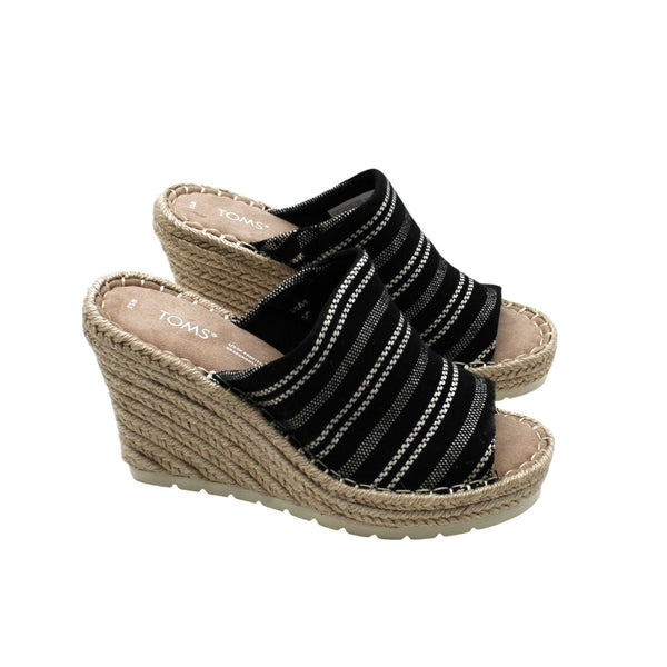 Toms Women's Monica Global Striped Wedge Mules