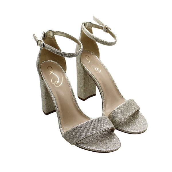 Sam Edelman Yaro Ankle Strap Sandal Heel (Jute Glam Mesh 1) Women's Dress Sandals