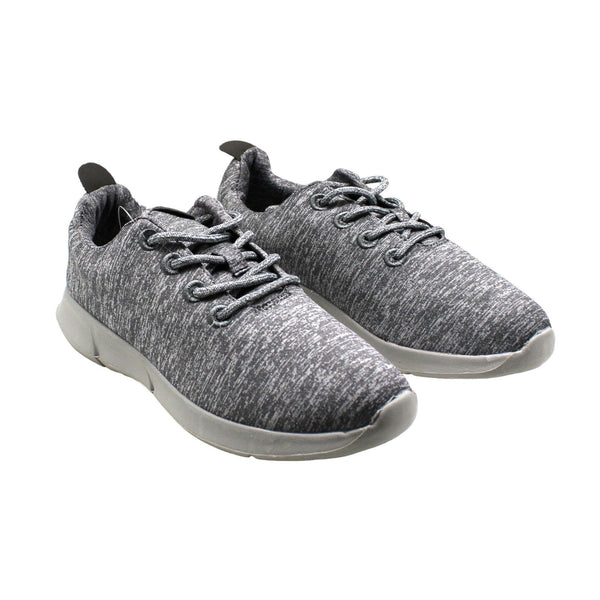 Sugar Womens Gray Heathered Comfort Round Toe Lace-up Athletic Sneakers Shoes