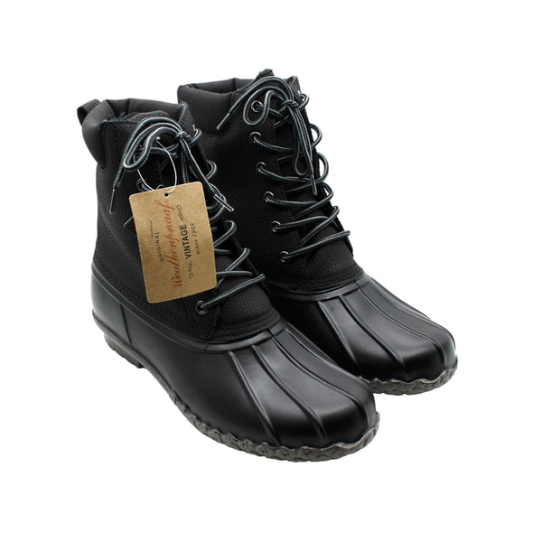 Adam II Mens Faux Leather Round Toe Combat &amp; Lace-up Boots