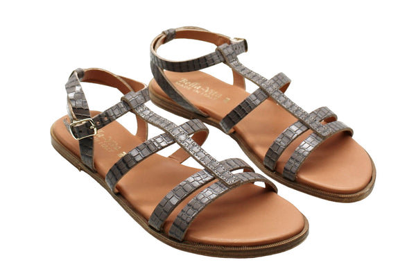 Bella Vita Women's Ira-Italy Sandals - Gray Croco