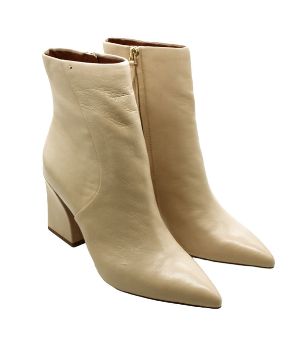 Franco Sarto Vesi Leather Bootie in Beige at Nordstrom, Size